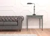 Homezia 26" Bronze Metal Adjustable Table Lamp With Bronze Rectangular Shade