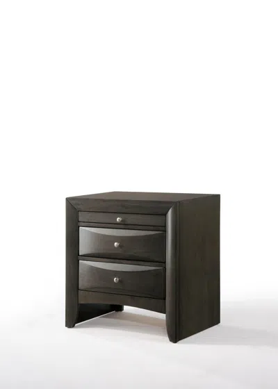 Homezia 26" Rectangular Two Drawers With Solid Wood Top In Brown