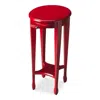 Homezia 26" Red Manufactured Wood Oval End Table With Shelf