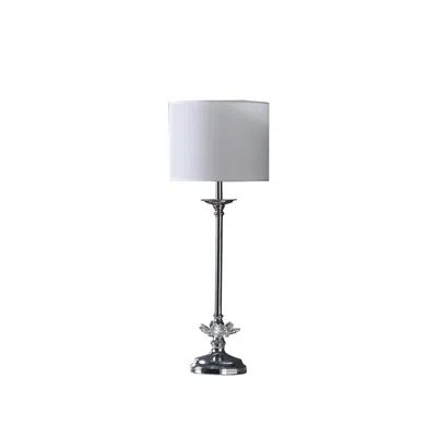 Homezia 26" Silver Metal Table Lamp With White Globe Shade In Metallic