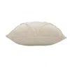 Homezia 26" X 26" Ivory 100% Cotton Zippered Pillow