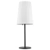 Homezia 27" Black Metal Table Lamp With White Empire Shade
