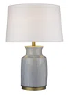 Homezia 27" Brass Metal Table Lamp With White Empire Shade