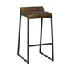 Homezia 27 " Brown And Black Iron Backless Counter Height Bar Chair