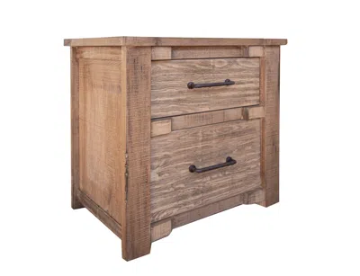 Homezia 27" Brown Two Drawer Nightstand