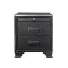 Homezia 27" Gray Two Drawers Manufactured Wood Nightstand