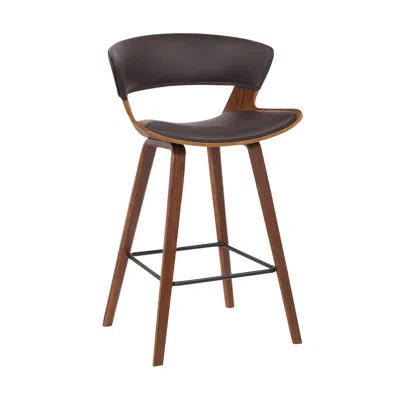 Homezia 27" Iron Low Back Counter Height Bar Chair