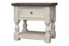 Homezia 27" Ivory One Drawer Nightstand