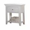 Homezia 27" White One Drawer Nightstand