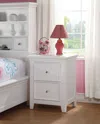 Homezia 27" White Two Drawers Nightstand