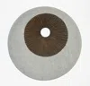 Homezia 27" X 27" X 3" Brown & Gray Round Double Layer Ribbed Wall Decor