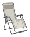 Homezia 28" Beige And Gray Metal Zero Gravity Chair