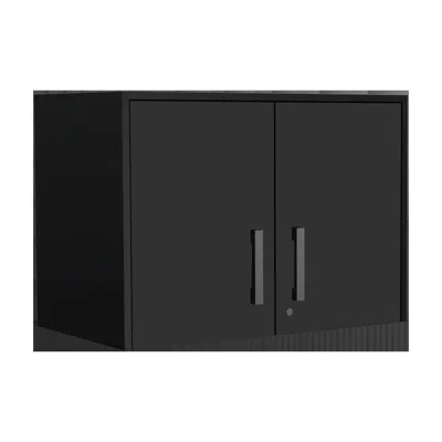 Homezia 28" Black Wall Mounted Accent Cabinet With Four Shelves In Burgundy