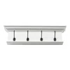 Homezia 28" Classic White Wood Four Hook Hanging Coat Rack