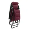 Homezia 28" Dark Red And Black Metal Zero Gravity Chair With Dark Red Cushion