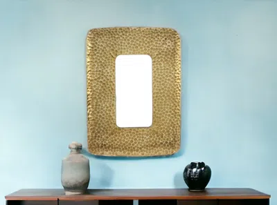 Homezia 28" Gold Metal Framed Accent Mirror