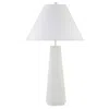 Homezia 28" White Ceramic Table Lamp With White Cone Shade