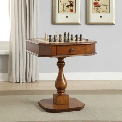 Homezia 28" X 28" X 31" Cherry Mdf Game Table