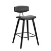 Homezia 29" Gray And Black Iron Low Back Bar Height Bar Chair