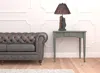 Homezia 29" Gray Novelty Table Lamp With Brown Empire Shade