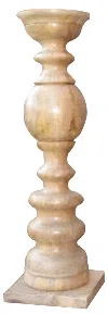 Homezia 29" Natural Floor Solid Wood Candle Holder