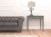 Homezia 29" Tan Metal Table Lamp With Tan Empire Shade