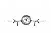Homezia 3" Novelty Nickel Metal And Glass Analog Wall Clock