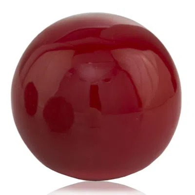 Homezia 3" Red Aluminum Decorative Orb Tabletop Sculpture In Blue