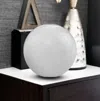 Homezia 3" White Aluminum Decorative Orb Tabletop Sculpture