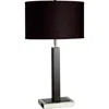 Homezia 30" Black Polyresin Table Lamp With Brown Classic Drum Shade