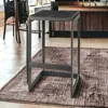 Homezia 30" Black Solid And Manufactured Wood Backless Bar Height Bar Chair