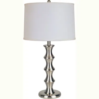 Homezia 30" Black Solid Wood Bedside Table Lamp With White Shade