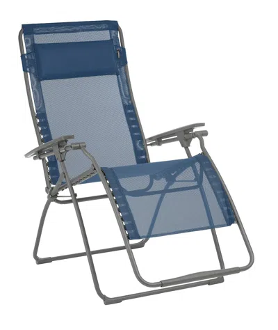 Homezia 30" Blue And Gray Metal Zero Gravity Chair