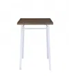 Homezia 30" Brown And White Square Manufactured Wood Bar Table