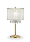 Homezia 30" Gold Metal Novelty Bedside With White Drum Shade