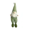 Homezia 30" Green And White Fabric Sitting Gnome