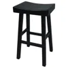 Homezia 30" Solid Wood Backless Bar Height Bar Chair