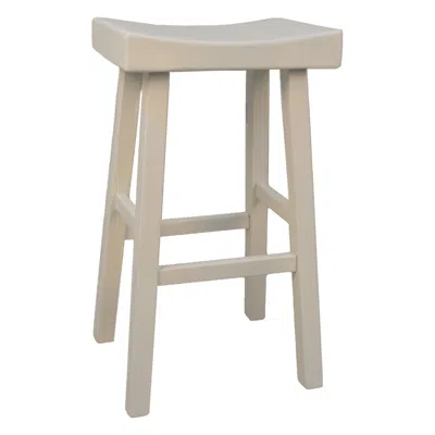Homezia 30" Solid Wood Backless Bar Height Bar Chair In Brown