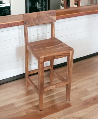 Homezia 30" Solid Wood Bar Height Bar Chair
