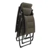Homezia 30" Taupe And Black Metal Zero Gravity Chair With Taupe Cushion