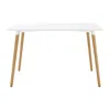 Homezia 30" White And Natural Solid Wood Dining Table