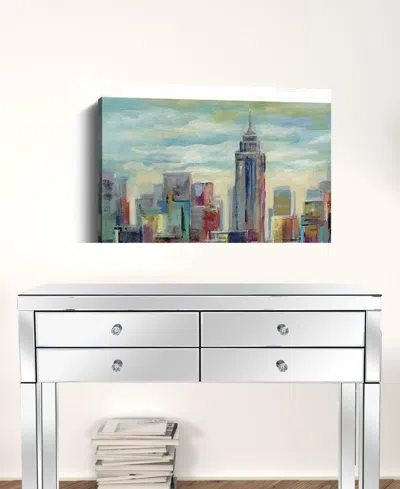 Homezia 30" X 24" Vibrant Nyc Skyline Canvas Wall Art