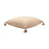 Homezia 30" X 30" Beige And Cream 100% Cotton Chevron Zippered Pillow