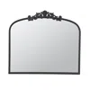 Homezia 31" Black Crowned Top Framed Accent Mirror