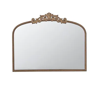 Homezia 31" Gold Crowned Top Framed Accent Mirror