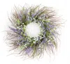 Homezia 31" Purple Artificial Mixed Assortment Wreath