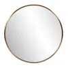 Homezia 32" Antiqued Brushed Brass Round Wall Mirror