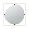 Homezia 32" Black And Gold Square Framed Accent Mirror