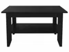 Homezia 32" Black Coffee Table With Shelf