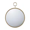 Homezia 32" Gold Round Framed Accent Mirror